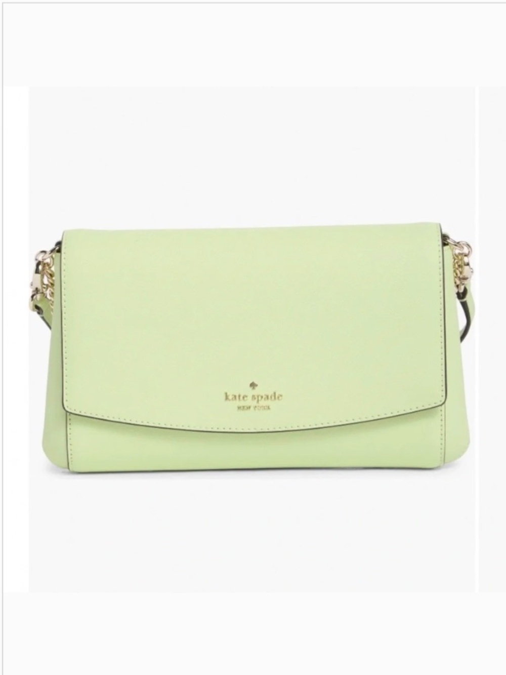 Kate Spade Leather Laurel Way Greer Crossbody Bag Light Green Mint OS